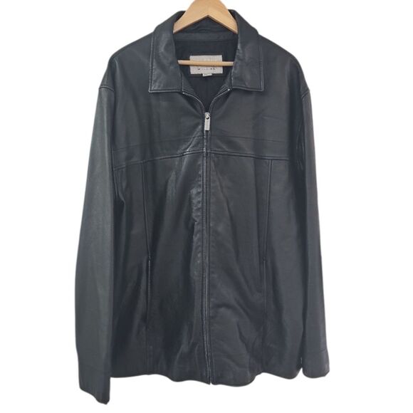 Vintage Wilson's Leather M. Julian Sz 3XLT Black Leather Jacket Classic Timeless - Picture 1 of 12